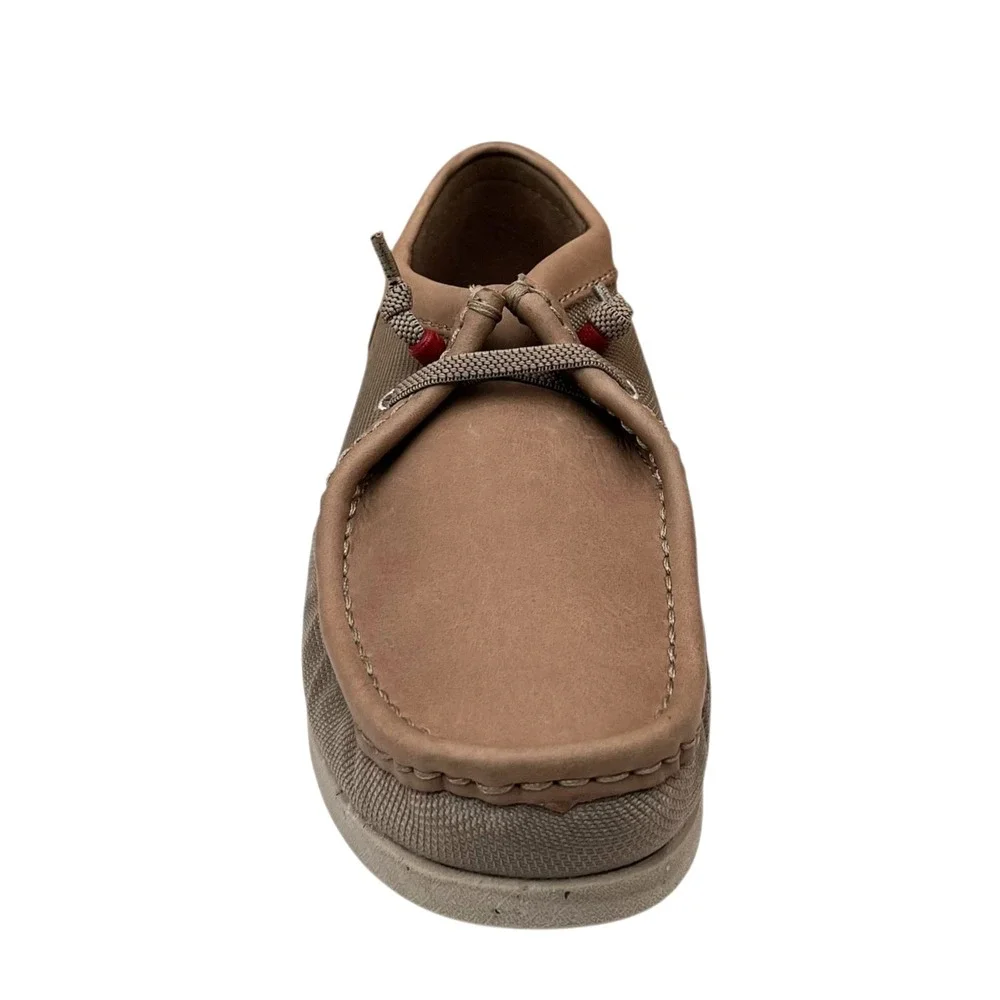 Clarks Mens Shacrelite Moc Leather Casual Shoe Size 10.5 Beige-Tan Slip-on Style
